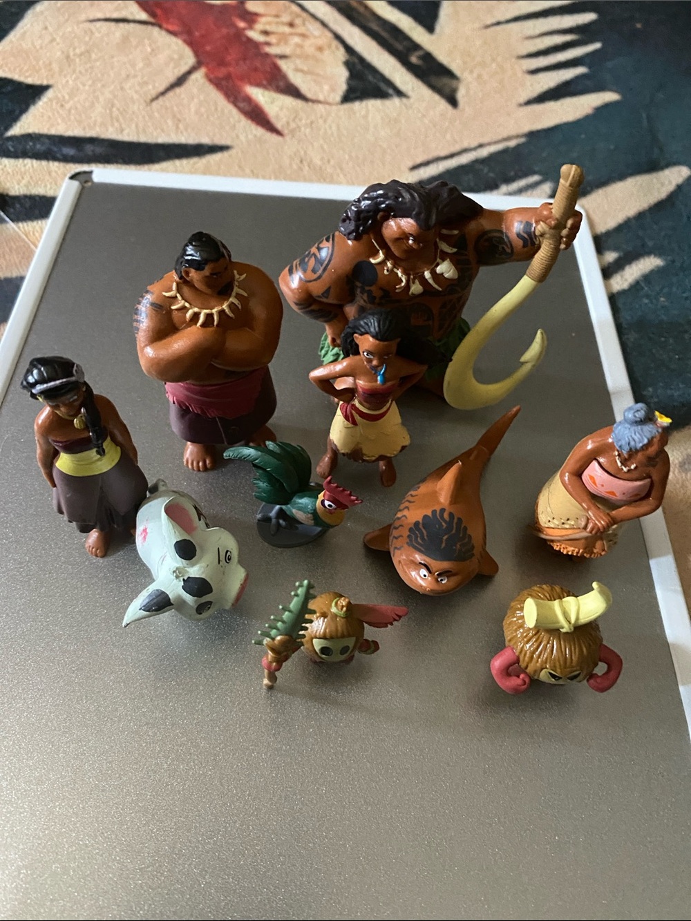 Disney Moana Collectible Mini Figures - Brown, Green, Tan, Yellow